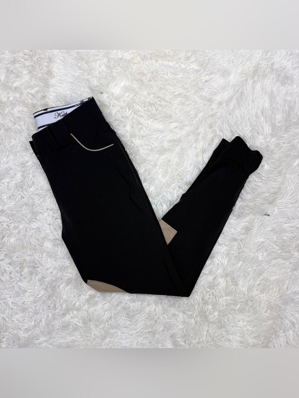 Women’s Size 24R Black Kathryn Lily Knee Patch Horseback Riding Breeches